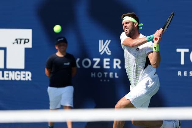 KOZERKI 15.08.2023 TURNIEJ ATP, Tennis Herren 100 LOTTO KOZERKI OPEN --- TENNIS ATP CHALLENGER TOUR 100 JIRI VESELY FOT. PIOTR KUCZA FOTOPYK NEWSPIX.PL --- Newspix.pl  230815PYK0127