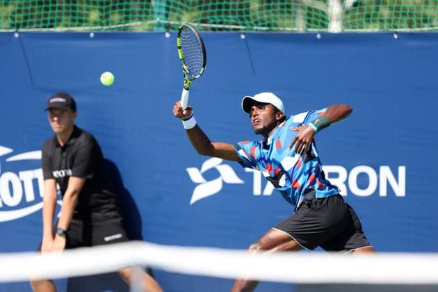 KOZERKI 15.08.2023 TURNIEJ ATP, Tennis Herren 100 LOTTO KOZERKI OPEN --- TENNIS ATP CHALLENGER TOUR 100 ELIAS YMER FOT. PIOTR KUCZA FOTOPYK NEWSPIX.PL --- Newspix.pl  230815PYK0147