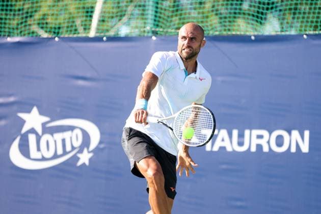 KOZERKI 15.08.2023 TURNIEJ ATP, Tennis Herren 100 LOTTO KOZERKI OPEN --- TENNIS ATP CHALLENGER TOUR 100 MARIUS COPIL FOT. PIOTR KUCZA FOTOPYK NEWSPIX.PL --- Newspix.pl  230815PYK0221