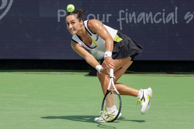 August 16, 2023, Mason, Ohio, USA: Martina Trevisan (ITA) returns serve during WednesdayÃ¢â‚¬â ¢s round of the Western and Southern Open at the Lindner Family Tennis Center, Mason, Oh. Mason USA - ZUMAs304 20230816_zaf_s304_051 Copyright: xScottxStuartx
