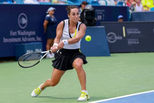 August 16, 2023, Mason, Ohio, USA: Martina Trevisan (ITA) in action during WednesdayÃ¢â‚¬â ¢s round of the Western and Southern Open at the Lindner Family Tennis Center, Mason, Oh. Mason USA - ZUMAs304 20230816_zaf_s304_072 Copyright: xScottxStuartx