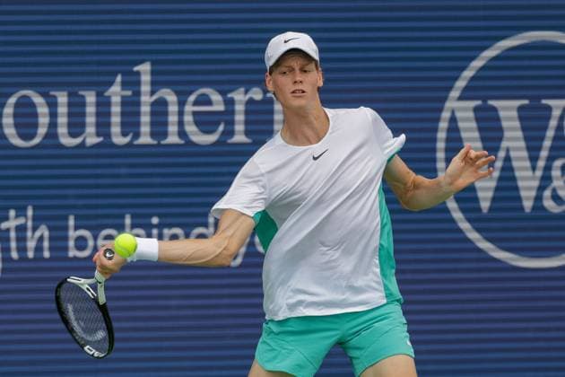 August 16, 2023, Mason, Ohio, USA: Jannik Sinner (ITA) in action during WednesdayÃ¢â‚¬â ¢s round of the Western and Southern Open at the Lindner Family Tennis Center, Mason, Oh. Mason USA - ZUMAs304 20230816_zaf_s304_103 Copyright: xScottxStuartx
