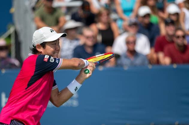 Western & Southern Open: Day 3 Yoshihito Nishioka plays Alexander Zverev during the Western & Southern Open at the Lindner Family Tennis Center on Wednesday, August 16, 2023 in Cincinnati, Ohio. Cincinnati, OH Ohio United States  Copyright: xJasonxWhitmanx originalFilename:whitman-westerns230816_npGeM.jpg