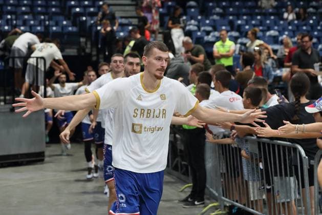 SERBIA vs PUERTO RICO BORISA SIMANIC basketball Serbia Puerto Rico friendly match, Stark Belgrade Arena 16.08.2023. Foto: BASKETBALL SERBIA PUERTO RICO FRIENDLY MATCH Belgrade Stark Belgrade arena Serbia Copyright: xMarkoxMetlasx xMNxPRESSxPHOTOx