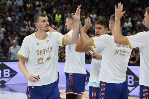 SERBIA vs PUERTO RICO BORISA SIMANIC basketball Serbia Puerto Rico friendly match, Stark Belgrade Arena 16.08.2023. Foto: BASKETBALL SERBIA PUERTO RICO FRIENDLY MATCH Belgrade Stark Belgrade arena Serbia Copyright: xMarkoxMetlasx xMNxPRESSxPHOTOx