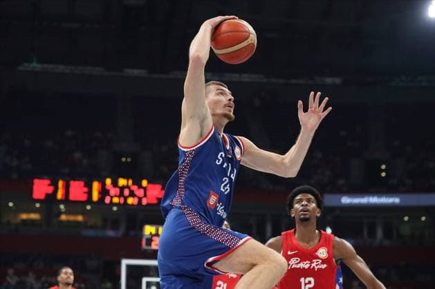 SERBIA vs PUERTO RICO BORISA SIMANIC basketball Serbia Puerto Rico friendly match, Stark Belgrade Arena 16.08.2023. Foto: BASKETBALL SERBIA PUERTO RICO FRIENDLY MATCH Belgrade Stark Belgrade arena Serbia Copyright: xMarkoxMetlasx xMNxPRESSxPHOTOx