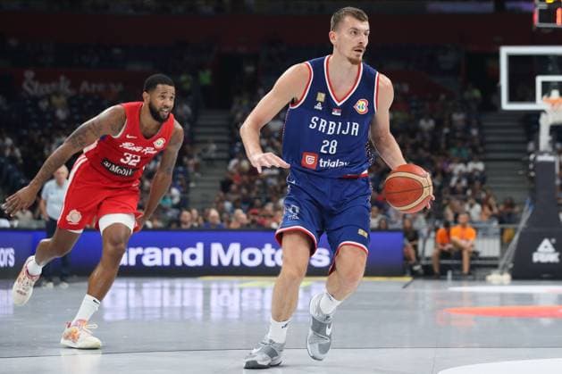 SERBIA vs PUERTO RICO BORISA SIMANIC basketball Serbia Puerto Rico friendly match, Stark Belgrade Arena 16.08.2023. Foto: BASKETBALL SERBIA PUERTO RICO FRIENDLY MATCH Belgrade Stark Belgrade arena Serbia Copyright: xMarkoxMetlasx xMNxPRESSxPHOTOx
