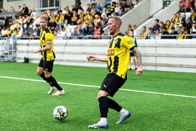230817 Samuel Gustafson and Mikkel Rygaard Jensen of Häcken during the UEFA Europa League qualification match between BK Häcken and Zalgiris Vilnius on August 17, 2023 in Göteborg Photo Michael Erichsen BILDBYRAN COP 89 MI0522 fotboll football soccer fotball uefa europa league kval qualifying round qualification bk häcken zalgiris vilnius bbeng  Copyright: MICHAELxERICHSEN BB230817MI022