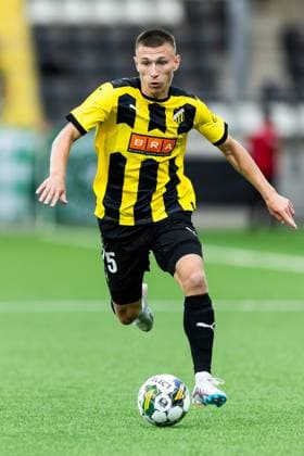 230817 Kristoffer Lund Hansen of Häcken during the UEFA Europa League qualification match between BK Häcken and Zalgiris Vilnius on August 17, 2023 in Göteborg Photo Michael Erichsen BILDBYRAN COP 89 MI0522 fotboll football soccer football uefa europa league kval qualifying round qualification bk häcken zalgiris vilnius bbeng  Copyright: MICHAELxERICHSEN BB230817MI031