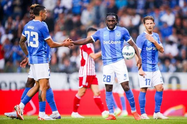 KRC Genk v Olympiacos - UEFA Europa League Qualifying GENK, BELGIUM - AUGUST 17 : Paintsil Joseph of KRC Genk during the second leg match of the UEFA Europa League season 2023 - 2024 third qualifying round between KRC Genk and Olympiacos on August 17, 2023 in Genk, BELGIUM, 17 08 2023 ( Genk BELGIUM  Copyright: xTsx