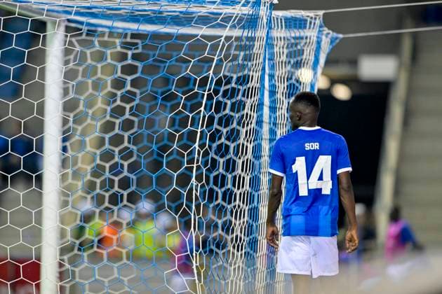 KRC Genk v Olympiacos - UEFA Europa League Qualifying GENK, BELGIUM - AUGUST 17 : Sor Yira midfielder of KRC Genk during the second leg match of the UEFA Europa League season 2023 - 2024 third qualifying round between KRC Genk and Olympiacos on August 17, 2023 in Genk, BELGIUM, 17 08 2023 Genk BELGIUM  Copyright: xSesx