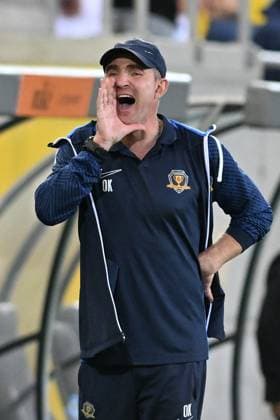 Dnipro head coach Oleksandr Kucer in the UEFA Europa League return leg of the 3rd round match Slavia Praha vs Dnipro, in Kosice, Slovakia, August 17, 2023. (CTKxPhoto VaclavxSalek) CTKPhotoP2023081707453  CTKPhotoP2023081707453