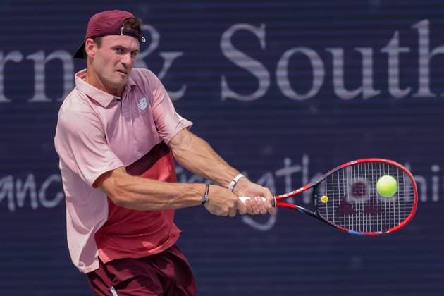 August 17, 2023, Mason, Ohio, USA: Tommy Paul (USA) in action during ThursdayÃ¢â‚¬â ¢s round of the Western and Southern Open at the Lindner Family Tennis Center, Mason, Oh. Mason USA - ZUMAs304 20230817_zaf_s304_144 Copyright: xScottxStuartx