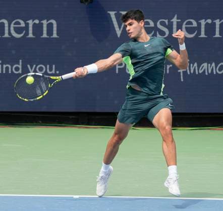 August 17, 2023: Carlos Alcaraz (ESP) defeated Tommy Paul (USA) 7-6, 6-7, 6-3, at the Western & Southern Open being played at Lindner Family Tennis Center in Mason, Ohio. Ã‚ Tennisclix CSM Mason USA - ZUMAc04_ 20230817_zma_c04_015 Copyright: xLesliexBillmanx