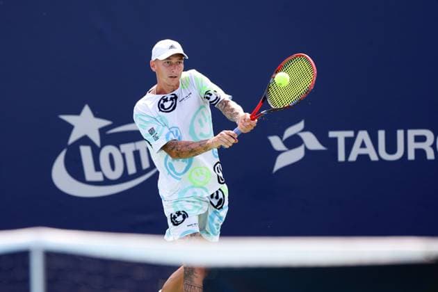 KOZERKI 18.08.2023 TURNIEJ ATP, Tennis Herren 100 LOTTO KOZERKI OPEN --- TENNIS ATP CHALLENGER TOUR 100 DENIS JEWSIEJEW FOT. PIOTR KUCZA FOTOPYK NEWSPIX.PL --- Newspix.pl  230818PYK0021