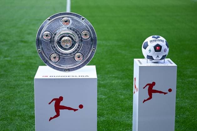 18 08 2023, Football, Bundesliga, 1 match day season 2023 2024, SV Werder Bremen FC Bayern Munich, championship trophy and match ball xRHR PHOTO TKx Copyright: RHR-FOTOx RHR-FOTO TK