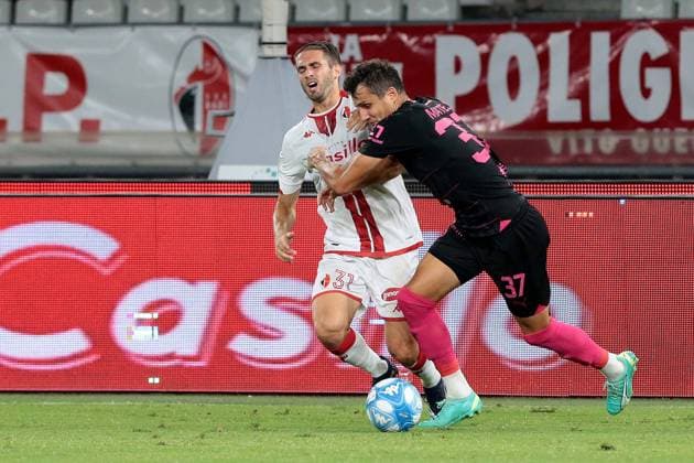 Foto Donato Fasano LaPresse 18 Agosto 2023 Bari, Italia - calcio - Bari vs Palermo - Campionato di calcio Serie BKT 2023 2024 - Finale playoff - Stadio San Nicola. Nella foto: Ales Mateju August 18th , 2023 Bari, Italy - sport, soccer - Bari vs Palermo - Italian Football Championship League BKT 2022 2023 - San Nicola stadium. In the pic: Ales Mateju  Copyright: xDonatoxFasano LaPressex