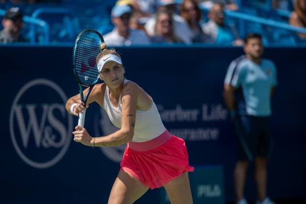 Quarterfinals Matches: Western & Southern Open Marketa Vondrousova is seen during her quarterfinals match against Iga Swiatek at the Western & Southern Open at the Lindner Family Tennis Center on Friday, August 18, 2023 in Cincinnati, Ohio. Swiatek defeated Vondrousova 7-6, 6-1. Cincinnati, OH Ohio United States  Copyright: xJasonxWhitmanx originalFilename:whitman-quarterf230818_npBwv.jpg