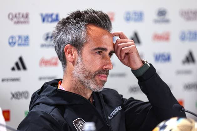 Spanien Pressekonferenz 19. August 2023, Sydney Women™s World Cup 2023 Spanien Pressekonferenz Spaniens Cheftrainer Jorge Vilda Foto Charlotte Wilson Abseits Sydney Australien  Copyright: xCharlottexWilsonx xOffsidexOffside