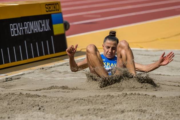 World Athletics Championships Budapest 23; Hungary, 19.08.2023 Maryna BEKH-ROMANCHUK of UKRAINE (UKR) competes in the long jump qualification at the World Athletics Championships Budapest 23 in Budapest, on Saturday, August 19, 2023 *** World Athletics Championships Budapest 23 Hungary, 19 08 2023 Maryna BEKH ROMANCHUK of UKRAINE UKR competes in the long jump qualification at the World Athletics Championships Budapest 23 in Budapest, on Saturday, August 19, 2023 Copyright: xBEAUTIFULxSPORTS OlafxRellischx