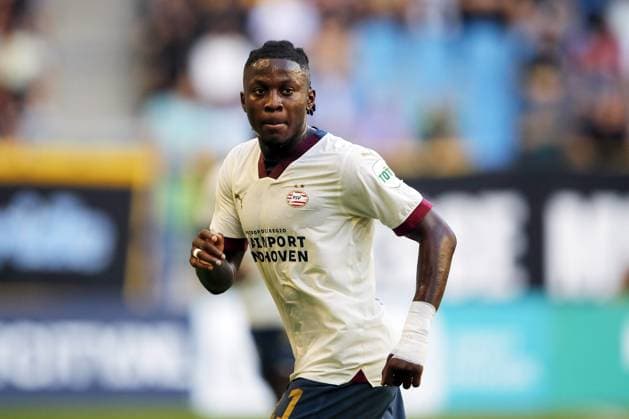 ARNHEM - Johan Bakayoko of PSV Eindhoven during the Dutch premier league match between Vitesse and PSV at the Gelredome on August 19, 2023 in Arnhem, Netherlands. ANP BART STOUTJESDYK Dutch Eredivisie 2023 2024 xVIxANPxSportx xxANPxIVx 475869536 originalFilename: 475869536.jpg