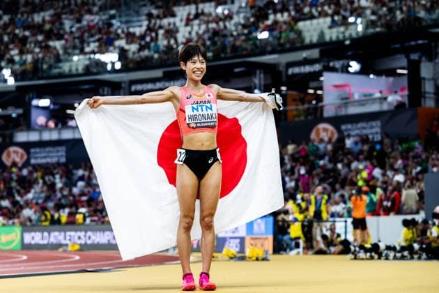 Bilder des Jahres 2023, Sport 08 August Sport Themen der Woche KW33 230819 Ririka Hironaka of Japan celebrates after competing in women s 10000 meters final during day 1 of the 2023 World Athletics Championships on August 19, 2023 in Budapest. Photo: Vegard Grott BILDBYRAN kod VG JM0515 bbeng friidrott athletics friidrett 2023 world athletics championships world athletics championships budapest23 friidrotts-vm friidretts-vm vm jubel *** 230819 Ririka Hironaka of Japan celebrates after competing in women s 10000 meters final during day 1 of the 2023 World Athletics Championships on August 19, 2023 in Budapest Photo Vegard Grott BILDBYRAN kod VG JM0515 bbeng friidrott athletics friidrett 2023 world athletics championships world athletics championships budapest23 friidrotts vm friidretts vm vm jubel  Copyright: VEGARDxGRoTT BB230819VG118