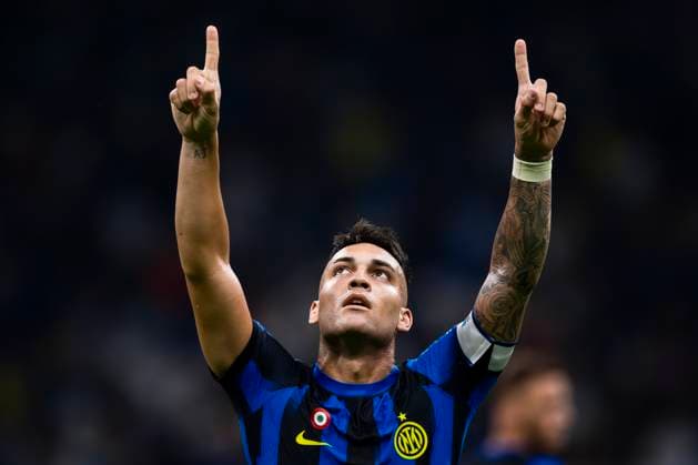 Sport Themen der Woche KW33 Sport Bilder des Tages FC Internazionale v AC Monza - Serie A Lautaro Martinez of FC Internazionale celebrates after scoring a goal during the Serie A football match between FC Internazionale and AC Monza. Milan Italy Copyright: xNicolòxCampox