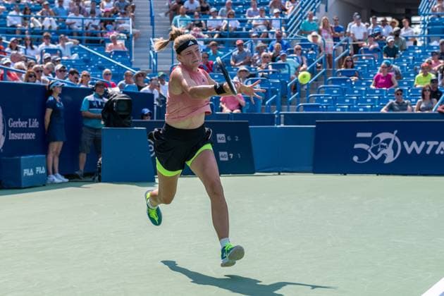 Western & Southern Open - Day 7 - Muchova v. Sabalenka Semifinals Karolina Muchova is seen during her semifinals match against Aryna Sabalenka at the Western & Southern Open at the Lindner Family Tennis Center on Saturday, August 19, 2023 in Cincinnati, Ohio. Muchova defeated Sabalenka 7-6(4), 6-3, 6-2 Cincinnati, OH United States  Copyright: xJasonxWhitmanx originalFilename:whitman-semifina230819_np9XC.jpg