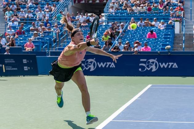 Western & Southern Open - Day 7 - Muchova v. Sabalenka Semifinals Karolina Muchova is seen during her semifinals match against Aryna Sabalenka at the Western & Southern Open at the Lindner Family Tennis Center on Saturday, August 19, 2023 in Cincinnati, Ohio. Muchova defeated Sabalenka 7-6(4), 6-3, 6-2 Cincinnati, OH United States  Copyright: xJasonxWhitmanx originalFilename:whitman-semifina230819_npKxP.jpg