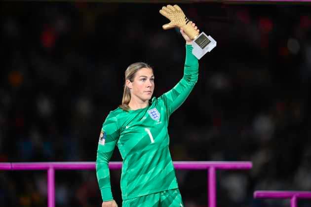Mary Earps of England winning the golden glove award at the FIFA Women s World Cup 2023 Final match between Spain Women and England Women at Stadium Australia, Sydney, Australia on 20 August 2023. Copyright: xRichardxNicholsonx 38140017