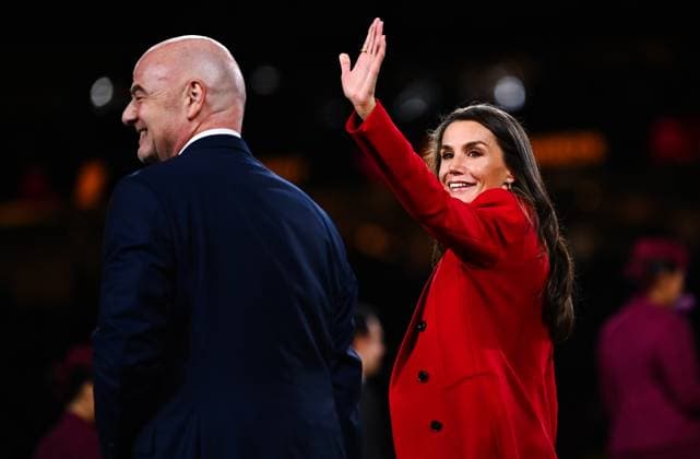 Mandatory Credit: Photo by Morgan Hancock Shutterstock (14058837ju) Queen Letizia of Spain and Gianni Infantino President of FIFA Spain Women v England Women, FIFA Women s World Cup, Final, Stadium Australia, Sydney, Australia - 20 Aug 2023 Spain Women v England Women, FIFA Women s World Cup, Final, Stadium Australia, Sydney, Australia - 20 Aug 2023  Copyright: xMorganxHancock Shutterstockx 14058837ju