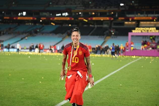 Sydney, Australia, August 20 2023: Jennifer Hermoso celebrating during the 2023 FIFA Womens World Cup 2023 Final match between Spain v England at Australia Stadium, Sydney, Australia. Final score: Spain 1 - England 0. (Patricia PÃ rez Ferraro SPP) Copyright: xPatriciaxPÃ rezxFerrarox xSPPx spp-en-PaPFeSp-0V7A0437