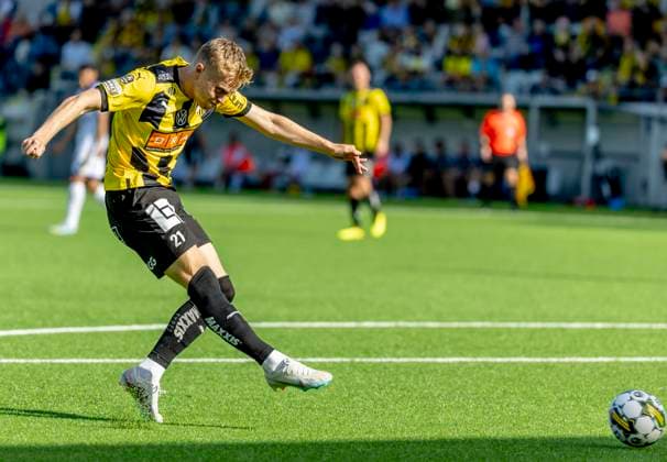 GÖTEBORG 20230820 Häckens Tomas Olai Totland scores 2 2 during Sundays allsvenska football match between BK Häcken and IK Sirius FK at Bravida arena GÖTEBORG Sweden x9200x  Copyright: xADAMxIHSE TTx ALLSVENSKAN HÄCKEN-SIRIUS