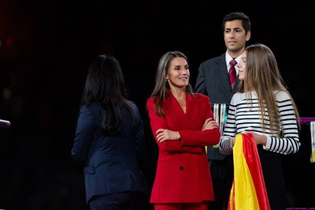 Letizia Ortiz Rocasolano Queen of Spain with daughter Princess Sofia de Borbon y Ortiz at award ceremony, AUS, Spain vs England, FIFA Womens World Cup Australia 2023, Final, 20 08 2023 AUS, Spain vs England, FIFA Womens World Cup Australia 2023, Final, 20 08 2023 Sydney Copyright: xEibner-Pressefoto Memmlerx EP_MMR