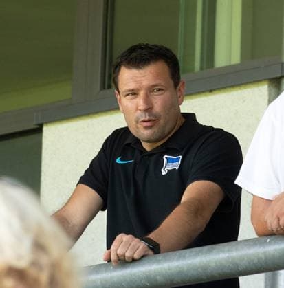 Football, women, season 2023 2024, Regionalliga Nordost 1 matchday , Hertha BSC 1 FC Union Berlin, sports director Benjamin Weber Hertha BSC in the stands, 20 08 2023, Copyright: xSebastianxRäppold MatthiasxKochx