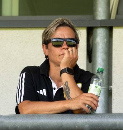 Football, women, season 2023 2024, Regionalliga Nordost 1 matchday , Hertha BSC 1 FC Union Berlin, Head of Womens and Girls Football Jennifer Zietz 1 FC Union Berlin in the stands, 20 08 2023, Copyright: xSebastianxRäppold MatthiasxKochx