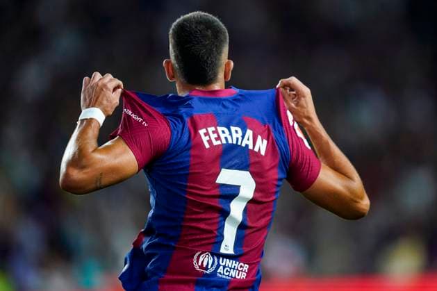 Sport Themen der Woche KW33 Sport Bilder des Tages ESP: FC Barcelona, Barca Cadiz CF. La Liga EA Sports match. Date 2 Ferran Torres of FC Barcelona celebrates his goal during the La Liga EA Sports match between FC Barcelona and Cadiz CF played at Lluis Companys Stadium on August 20, 2023 in Barcelona, Spain. kpng Copyright: xSergioxRuizx xPRESSINPHOTOx PS_230820_022