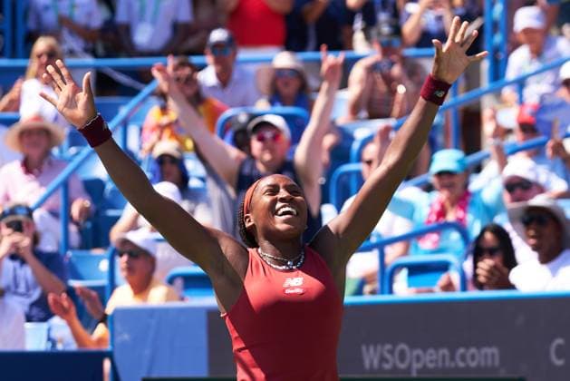 Coco Gauff of USA wins women™s final at Western & Southern Open on on August 20th at the Lindner Family Tennis Center in Mason, Ohio. (Photo by Camilla Stolen Imago) Cincinnati USA Copyright: xCamillaxStolenx L1210077 1A