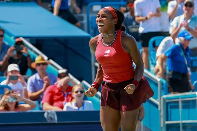 August 20, 2023, Mason, Ohio, USA: Coco Gauff (USA) celebrates her Championship win at SundayÃ¢â‚¬â ¢s final round of the Western and Southern Open at the Lindner Family Tennis Center, Mason, Oh. Gauff won in straight sets, 6-3, 6-4. Mason USA - ZUMAs304 20230820_zaf_s304_027 Copyright: xScottxStuartx
