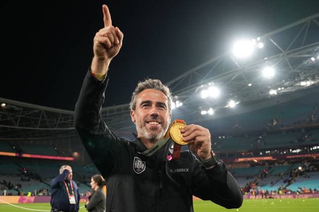 Sport Themen der Woche KW33 Sport Bilder des Tages Spain v England: Final - FIFA Women s World Cup Australia & New Zealand 2023 Spain Head Coach Jorge Vilda celebrates victory after the FIFA Women s World Cup Australia & New Zealand 2023 Final match between Spain and England at Australia Stadium on August 20, 2023 in Sydney, Australia. Sydney Australia  Copyright: xNorvikxAlaverdianx originalFilename:alaverdian-fifawome230820_npb4w.jpg