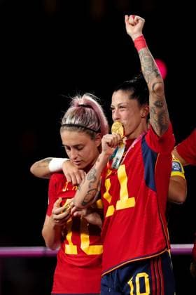 SYDNEY, AUSTRALIA - AUGUST 20: Jenni Hermoso of Spain celebrates during the Women s World Cup Final football match between the Spian and England at Stadium Australia on August 20, 2023 in Sydney, Australia. (Photo by Damian Briggs Speed Media Icon Sportswire) SOCCER: AUG 20 Women s World Cup Final - Spain v England EDITORIAL USE ONLY Icon2308201504