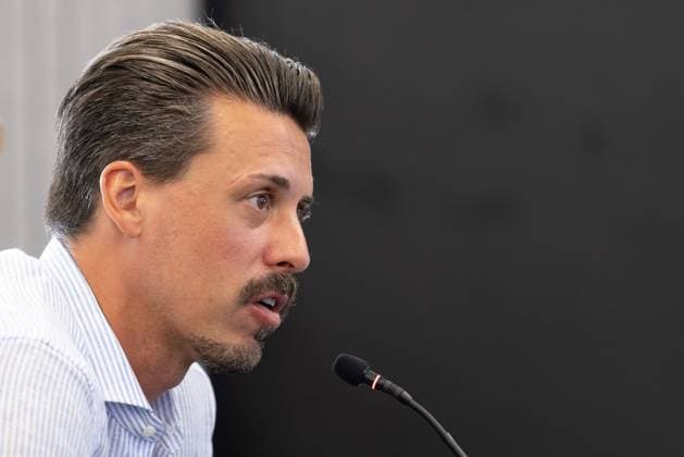 DFB press conference Sandro Wagner is a member of the DFBs new competence team DFB press conference on 21 August 2023 in Frankfurt am Main , Frankfurt am Main Hesse Germany DFB Campus