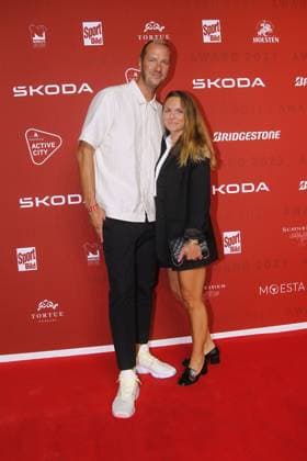 Pascal Hens and his wife Angela Hens at the presentation of the Sport Bild Award on 21 08 2023 in Hamburg Sport Bild Award 2023 presentation in Hamburg