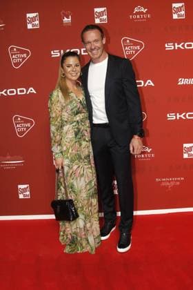 Felix Loch and his wife Lisa Ressle at the presentation of the Sport Bild Award on 21 08 2023 in Hamburg Sport Bild Award 2023 presentation in Hamburg