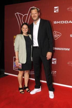 Johannes Bitter and his wife Bernadette Bitter at the presentation of the Sport Bild Award on 21 08 2023 in Hamburg Sport Bild Award 2023 presentation in Hamburg