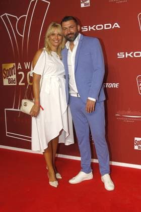 Torsten Mattuschka and his wife Susanne Mattuschka at the presentation of the Sport Bild Award on 21 08 2023 in Hamburg Sport Bild Award 2023 presentation in Hamburg