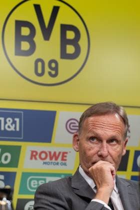 Hans Joachim WATZKE, left, Chairman of the Executive Board, CEO Annual press conference of Borussia Dortmund GmbH Co KGaA, Signal Iduna Park, 21 08 2023 ÃÂ