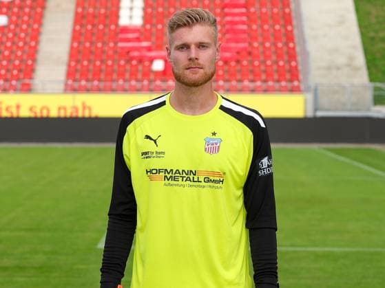 Teampraesentation FSV Zwickau Regionalliga Nordost FSV Zwickau, Regionalliga Nordost, Porträttermin 2023 2024, Zwickau 21 08 2023, GGZ Arena, Football , In the picture goalkeeper Benjamin Leneis ,