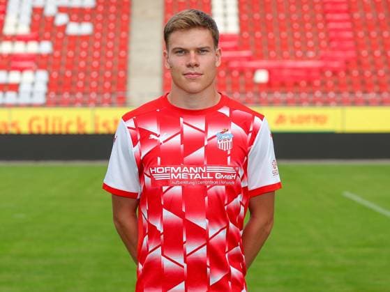 Teampraesentation FSV Zwickau Regionalliga Nordost FSV Zwickau, Regionalliga Nordost, Porträttermin 2023 2024, Zwickau 21 08 2023, GGZ Arena, Football , In the picture Kilian Senkbeil ,