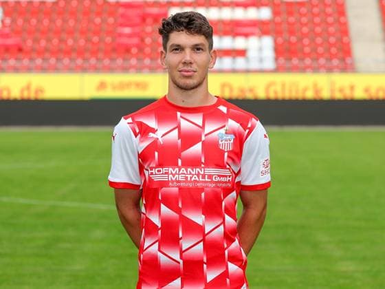 Teampraesentation FSV Zwickau Regionalliga Nordost FSV Zwickau, Regionalliga Nordost, Porträttermin 2023 2024, Zwickau 21 08 2023, GGZ Arena, Football , In the picture Yannic Voigt ,